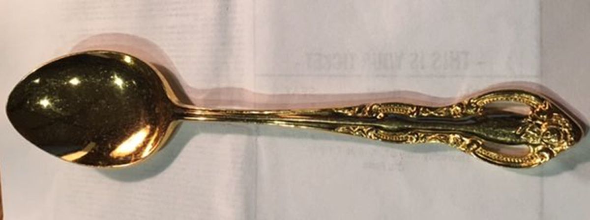 PTC10 (Gold Electroplate) Place/Oval Soup Spoon by Present-1