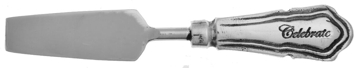 Antique Silver (Silverplate) Cheese Spreader with Stainless Blade by Pottery Barn-1