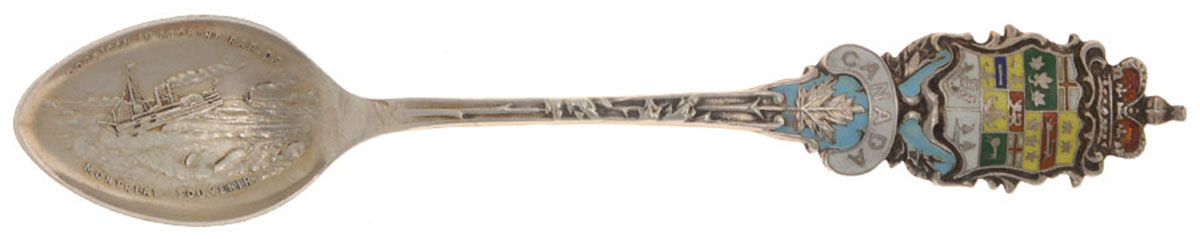 Canada Souvenir Spoons (Sterling) Canada Demitasse Spoon by P W Ellis & Co-1