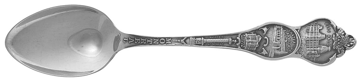 Canada Souvenir Spoons (Sterling) Canada Teaspoon by P W Ellis & Co-1