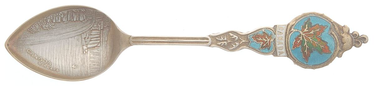 Canada Souvenir Spoons (Sterling) Canada Demitasse Spoon by P W Ellis & Co-1