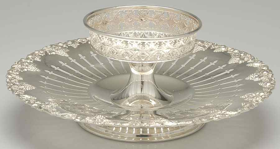 448A (Silverplate, Hollowware) 1 Piece Chip & Dip by Paul Revere-1