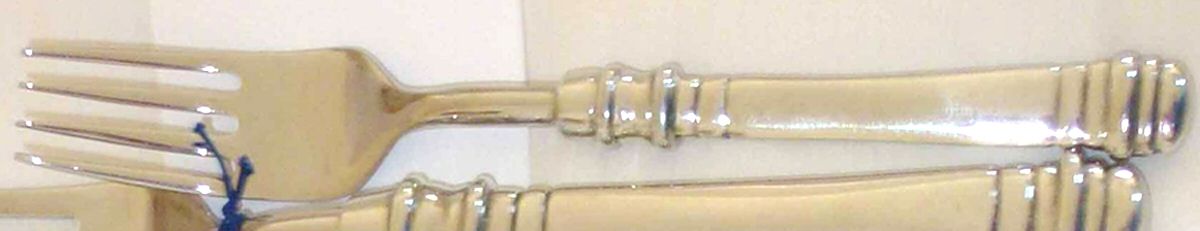 Banded Pewter (Pewter) Individual Salad Fork by Pierre Deux-1
