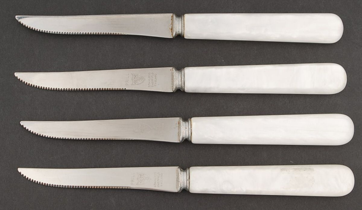 P1L2 (Stainless) Individual Steak Knive - Set of 4 by Prill Silver Co. Inc-1