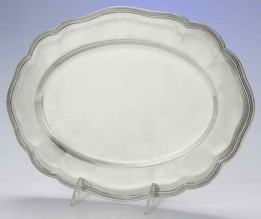 01161 (Silverplate, Hollowware) 12" Oval Serving Platter by Pairpoint Mfg Co-1