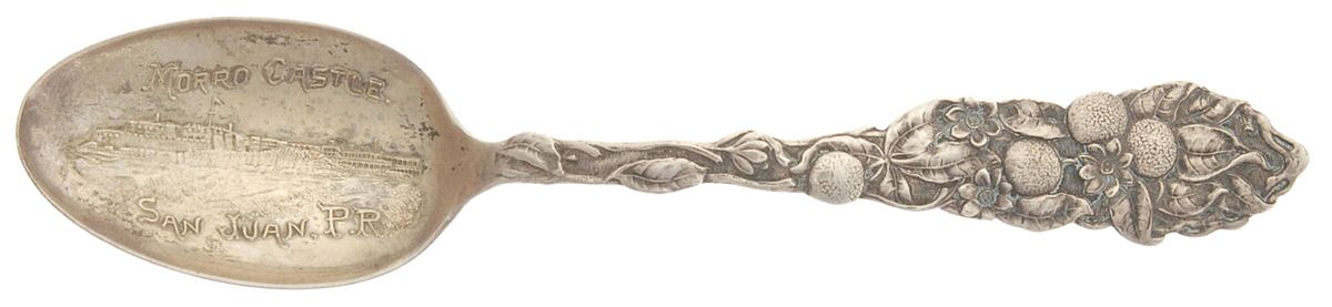 Puerto Rico Souvenir Spoons (Sterling) Puerto Rico Teaspoon by Paye & Baker Mfg Co-1
