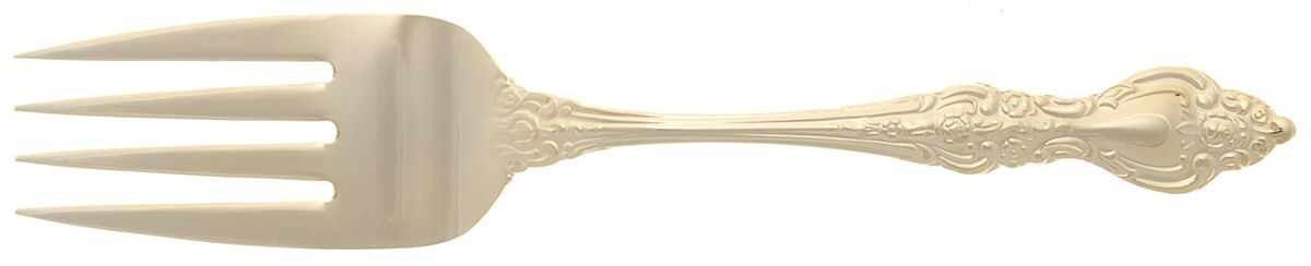 Miranda (Gold Electroplate) Medium Solid Cold Meat Serving Fork by Prestige-1