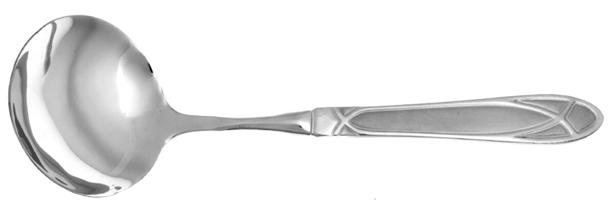 Mirage Frost (Stainless) Gravy Ladle with No Spout Stainless Bowl HC by Pfaltzgraff-1