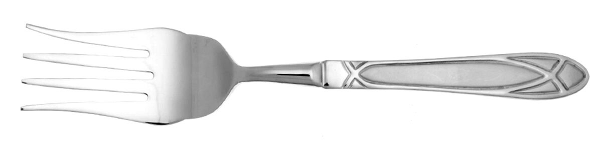Mirage Frost (Stainless) Cold Meat Fork Large, Stainless Tines HC by Pfaltzgraff-1
