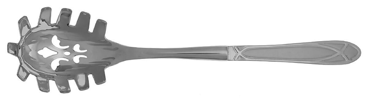 Mirage Frost (Stainless) Pasta Server with Stainless Bowl HC by Pfaltzgraff-1