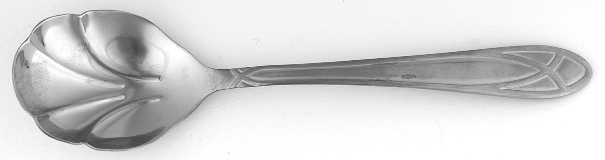 Mirage Frost (Stainless) Sugar Shell Spoon by Pfaltzgraff-1