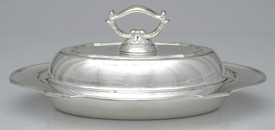 Silverplate Hollowware (2 Pc) 11" Oval Double Vegetable by Paul Revere-1