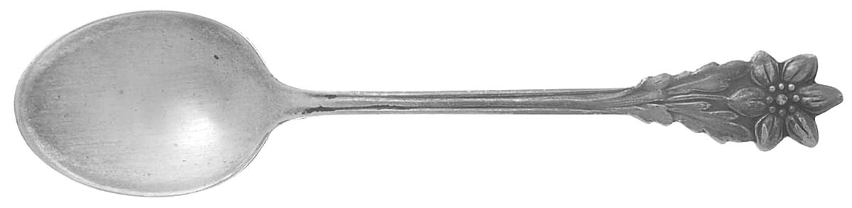 Floral Series (Silverplate) Demitasse Spoon by Prima Silver (Sweden)-1
