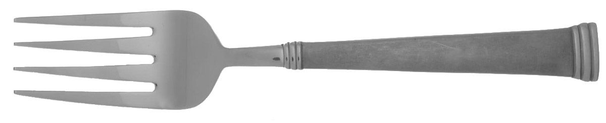 Parker Frost (Stainless) Medium Solid Cold Meat Serving Fork by Pfaltzgraff-1