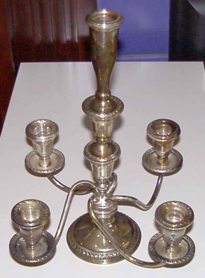 834 (Sterling, Hollowware) Weighted 5 Light Candelabra by Preisner-1