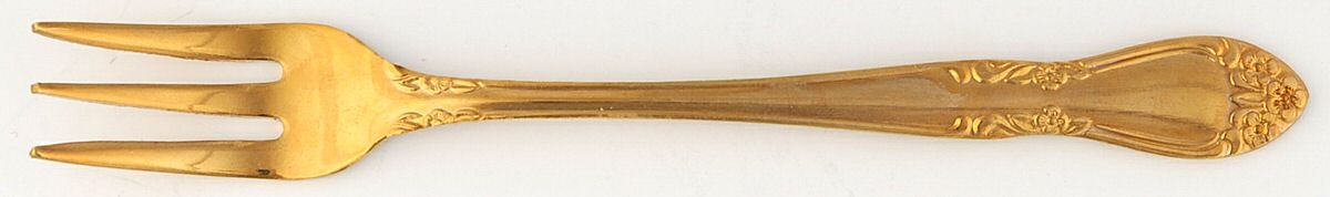 PSS9 (Gold Electroplate) Cocktail/Seafood Fork by Prestige-1