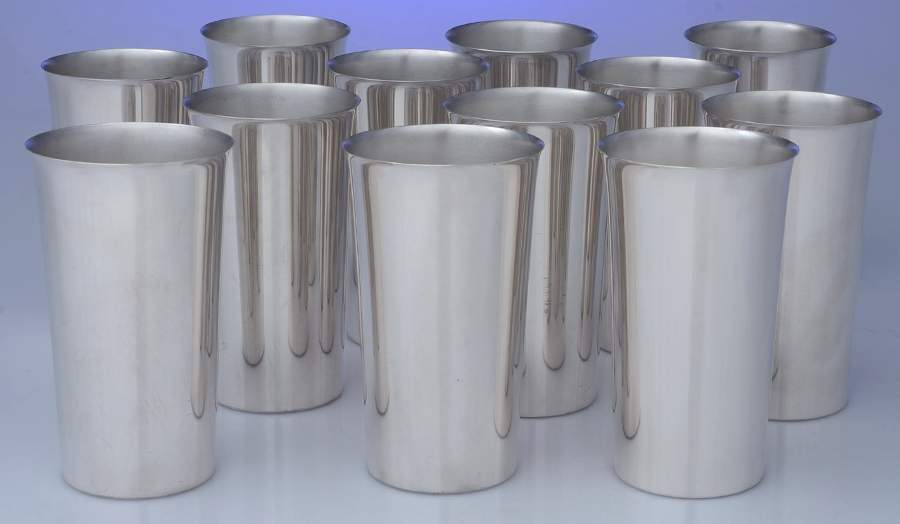 105 (Sterling, Hollowware) 14 Oz Tumbler - Set of 12 by Preisner-1