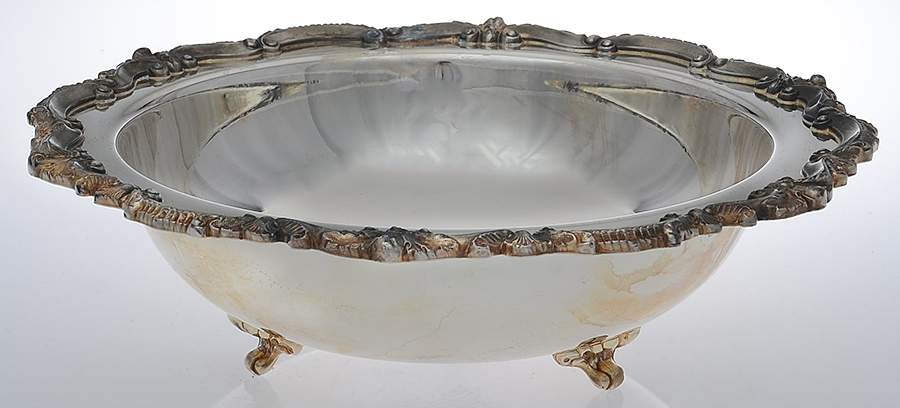 138 (Silverplate, Hollowware) 11" Round Footed Vegetable Bowl by Poole Silver -1