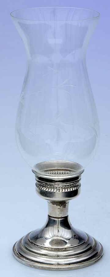 899 (Sterling, Hollowware) Weighted Hurricane Lamp & Globe by Preisner-1