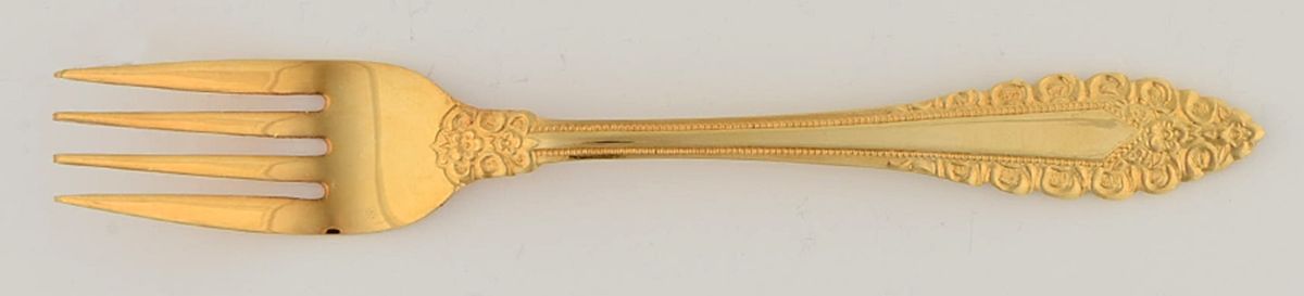 Medici (Gold Electroplate) Individual Salad Fork by Present-1