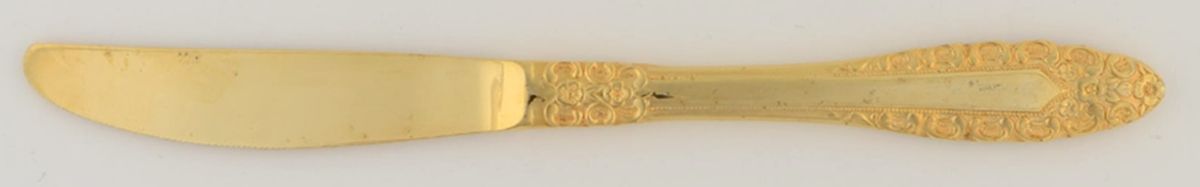 Medici (Gold Electroplate) Modern Solid Knife by Present-1