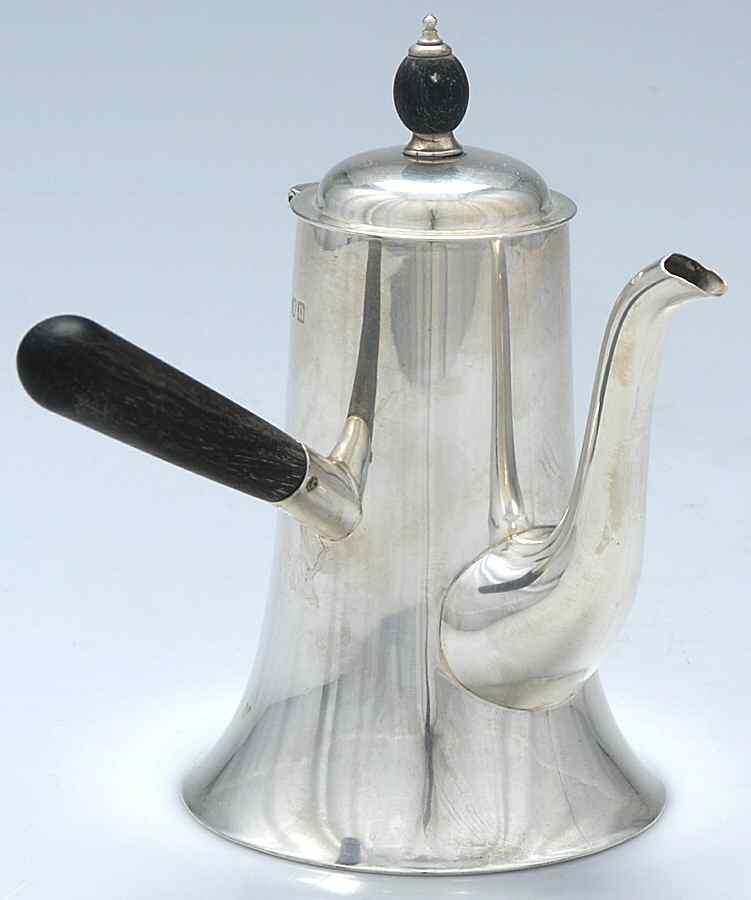 P1H (Sterling, Hollowware) Chocolate Pot by Phillip Hanson Abbot-1