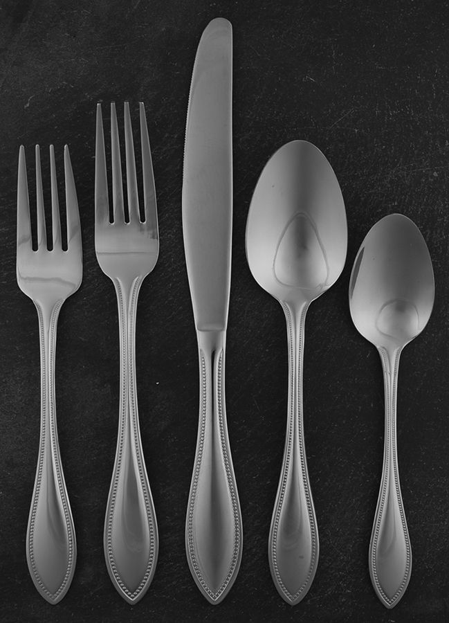 American Bead (Stainless) 5 Piece Place Setting by Pfaltzgraff-1