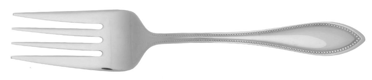 American Bead (Stainless) Medium Solid Cold Meat Serving Fork by Pfaltzgraff-1