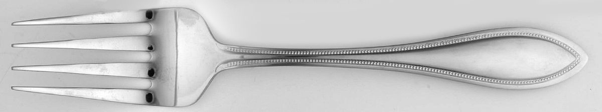 American Bead (Stainless) Medium Solid Cold Meat Serving Fork by Pfaltzgraff-1