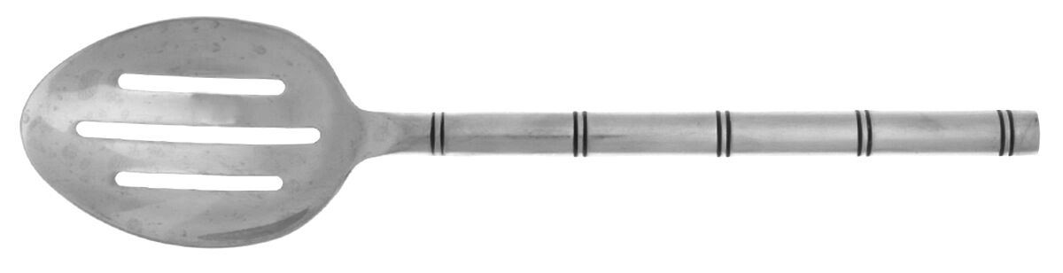 PII23 (Stainless) Pierced Solid Serving Spoon by Pier 1-1