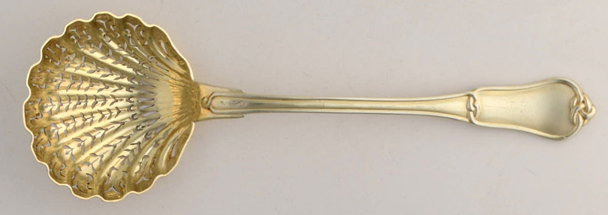PUS11 (Sterling) Solid Bon Bon Spoon with Pierced Bowl by Puiforcat-1