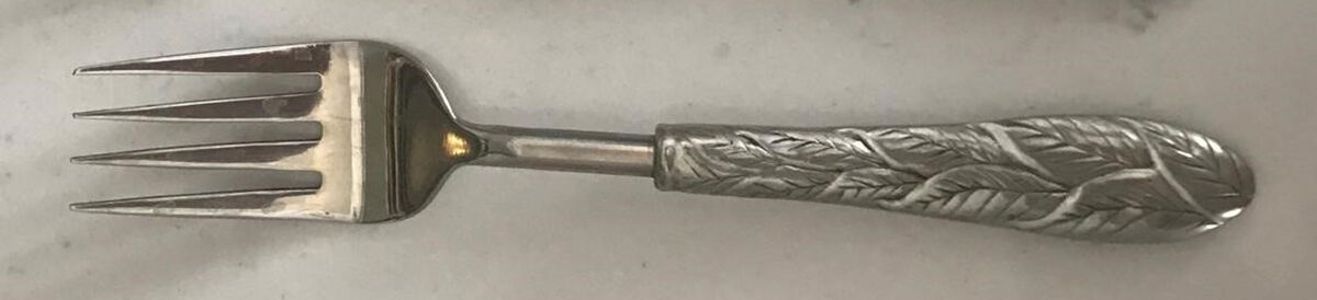 Cast Leaf (Pewter) Individual Salad Fork by Pottery Barn-1