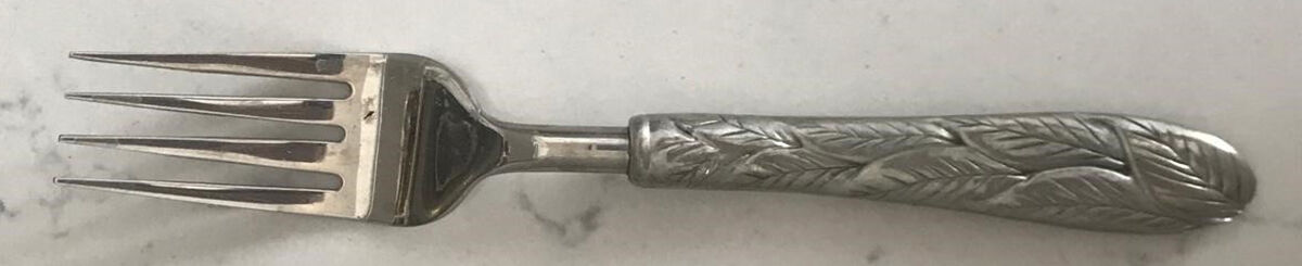 Cast Leaf (Pewter) Fork by Pottery Barn-1