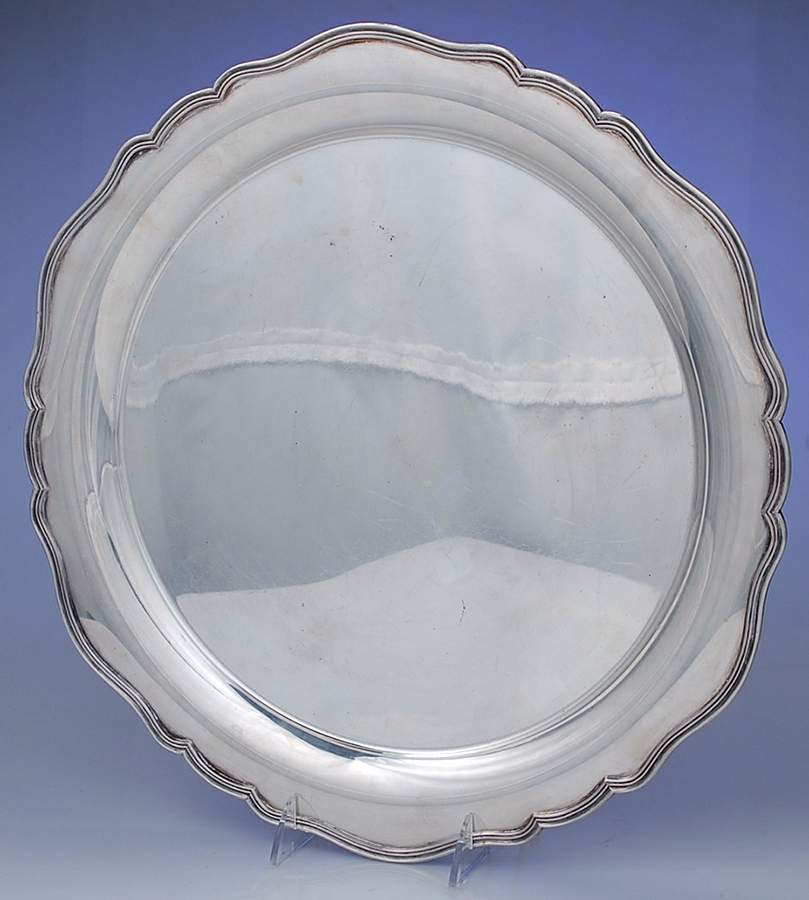 04291 (Silverplate, Hollowware) 15" Round Tray by Pairpoint Mfg Co-1