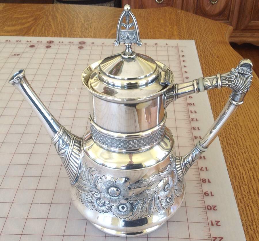 303 (Silverplate, Hollowware) Silverplate Coffee Pot by Pairpoint Mfg Co-1