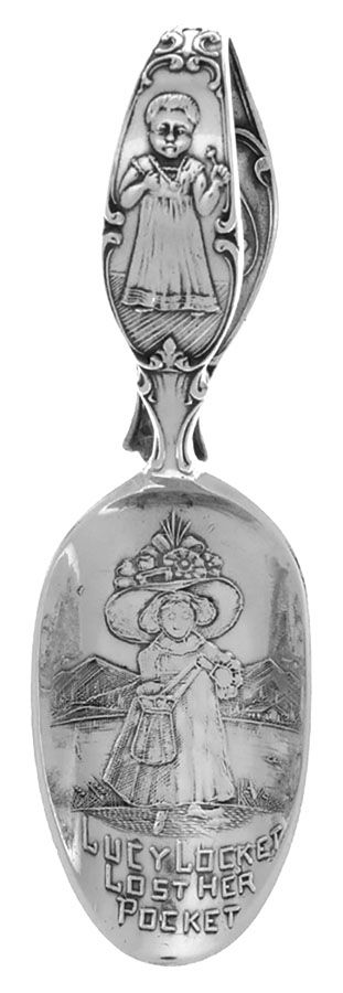 Nursery Rhyme (Sterling) Spoon-Baby/Curved Handle by Paye & Baker Mfg Co-1
