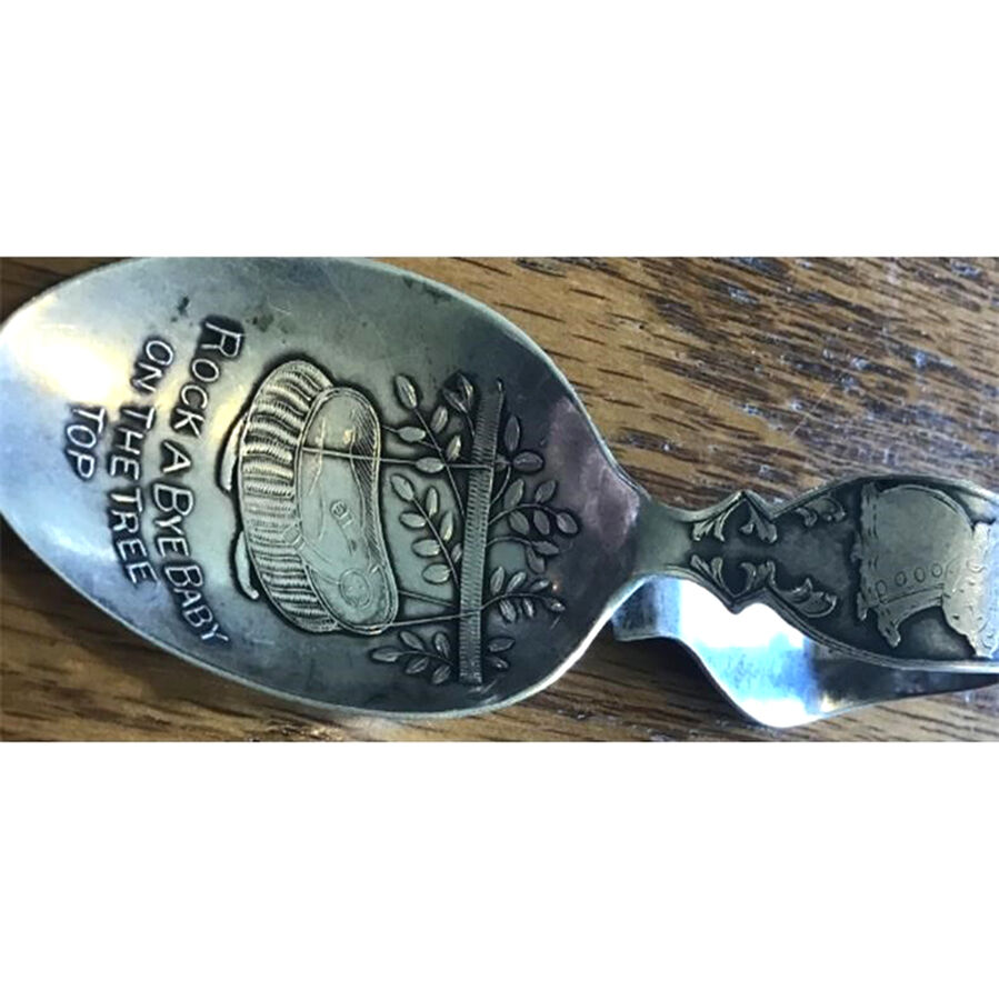 Nursery Rhyme (Sterling) Spoon-Baby/Curved Handle by Paye & Baker Mfg Co-1