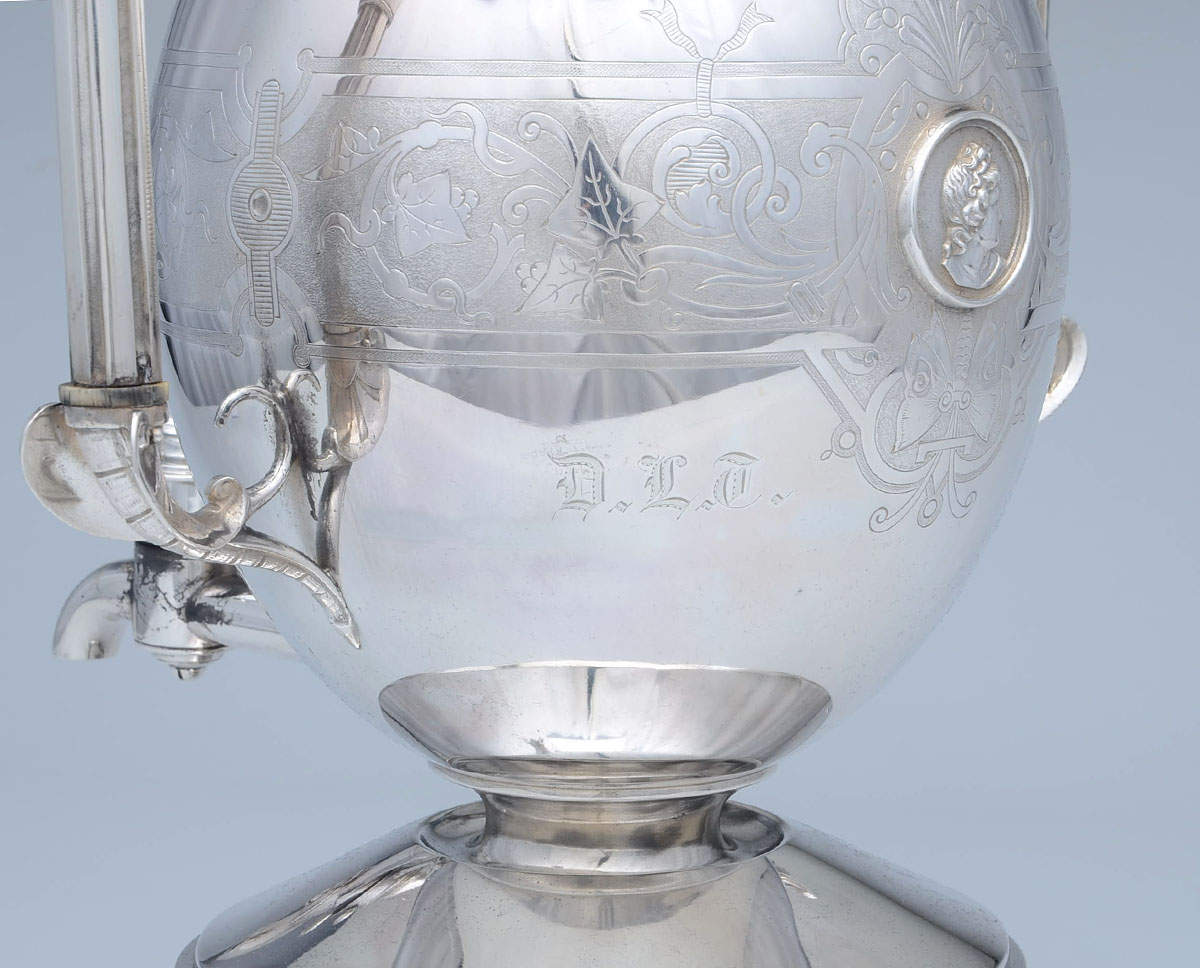 255 (Coin, Hollowware) Samovar with attached Stand and Burner by Peter L. Krider-4