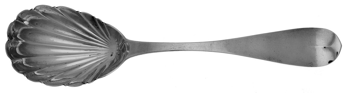 Coin Silver Flatware Small Solid Berry/Casserole Spoon by Pear & Bacall-1