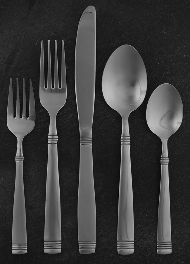 Palisades Frost (Stainless) 5 Piece Place Setting by Pfaltzgraff-1