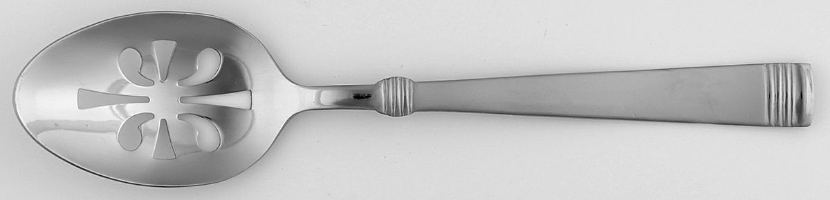 Palisades Frost (Stainless) Pierced Tablespoon (Serving Spoon) by Pfaltzgraff-1
