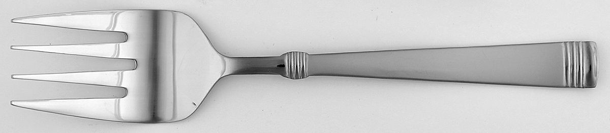 Palisades Frost (Stainless) Medium Solid Cold Meat Serving Fork by Pfaltzgraff-1