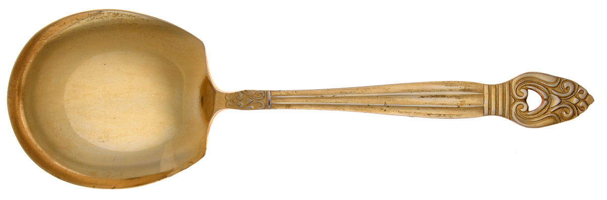 Gold Coronet (Gold Electroplate) Solid Smooth Casserole Spoon by Present-1
