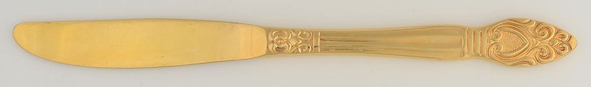 Gold Coronet (Gold Electroplate) Modern Solid Knife by Present-1