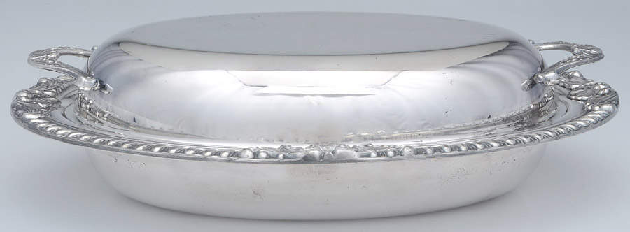 86 (Silverplate, Hollowware) Double Vegetable Bowl by Poole Silver -1