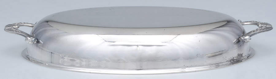 86 (Silverplate, Hollowware) Double Vegetable Bowl-Lid by Poole Silver -1