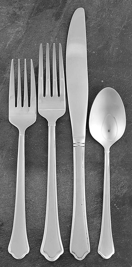 Capri Frost (Stainless) 4 Piece Place Setting by Pfaltzgraff-1