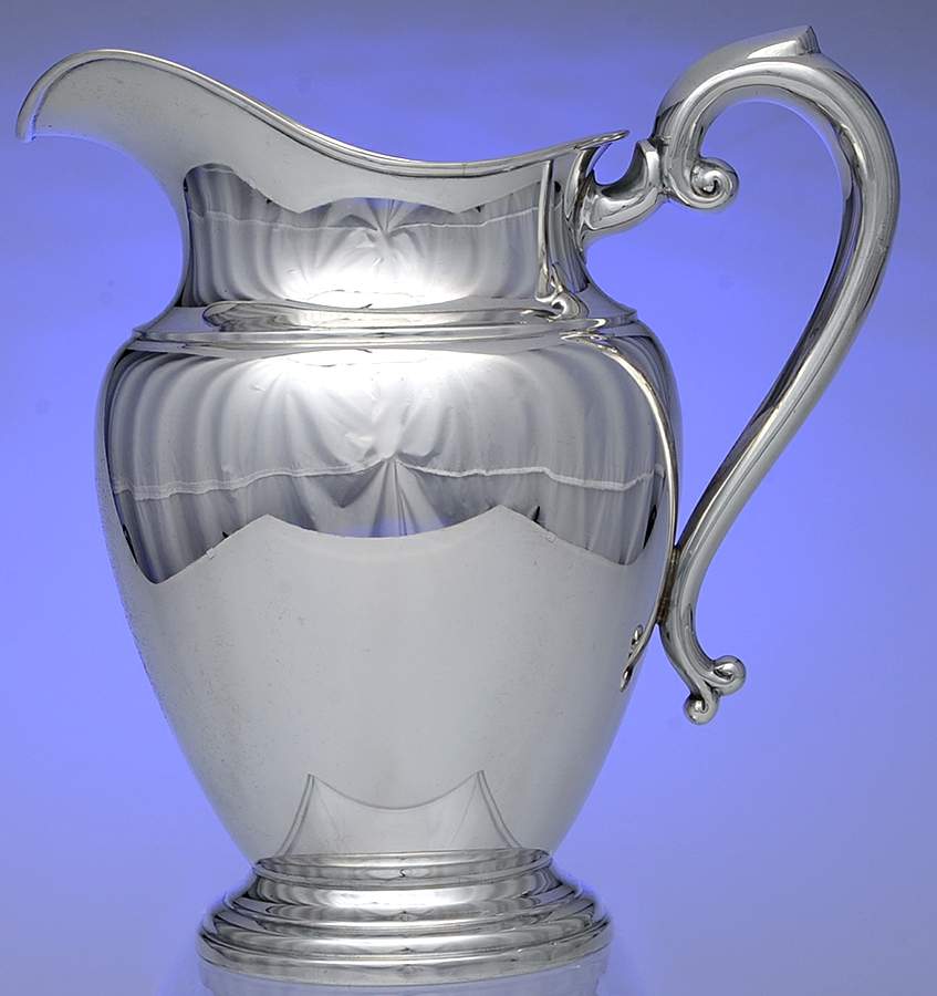 122 (Sterling, Hollowware) Sterling Water Pitcher by Poole Silver -1