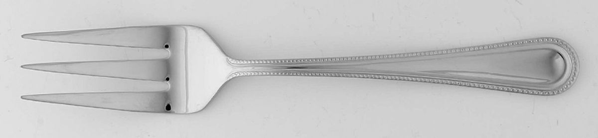 Adele Beaded (Stainless) Medium Solid Cold Meat Serving Fork by Pottery Barn-1