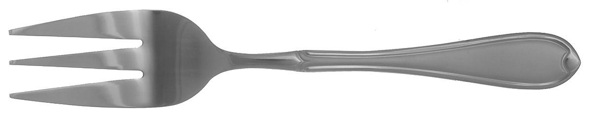 Summerset Frost (Stainless) Medium Solid Cold Meat Serving Fork by Pfaltzgraff-1